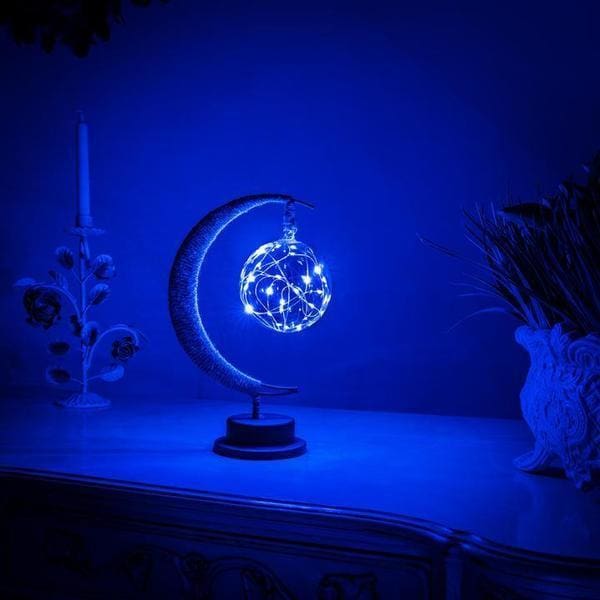 Lampe Lune en Corde de Chanvre – Ambiance Naturelle & Luminance Douce