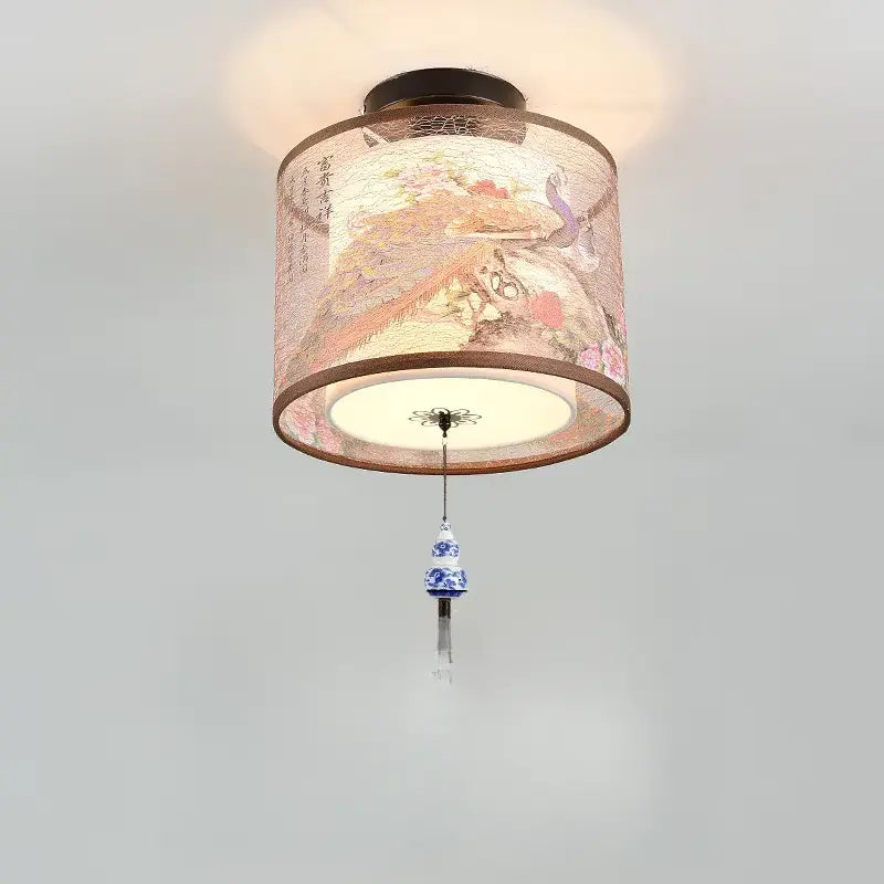 Plafonnier Asiatique LED Zen au Motif Lotus