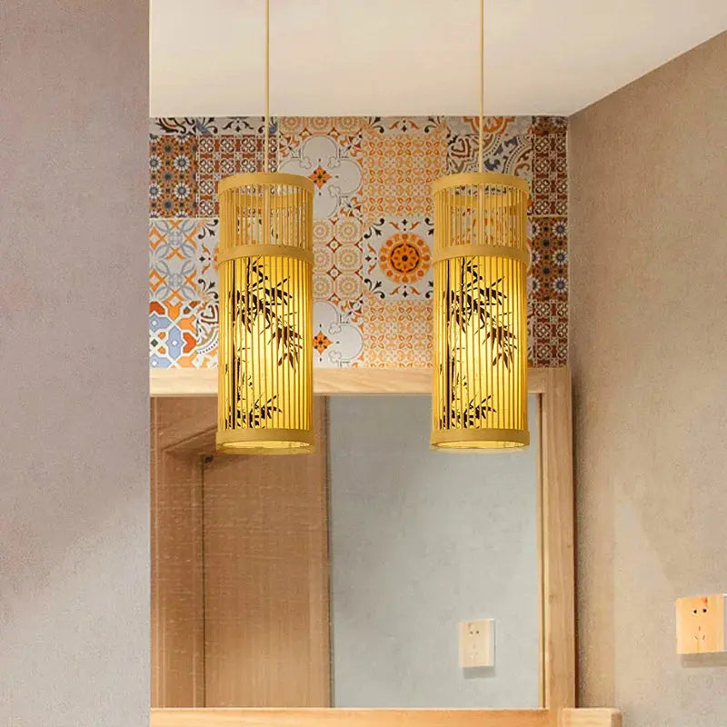 Lanterne Japonaise Traditionnelle en Bambou