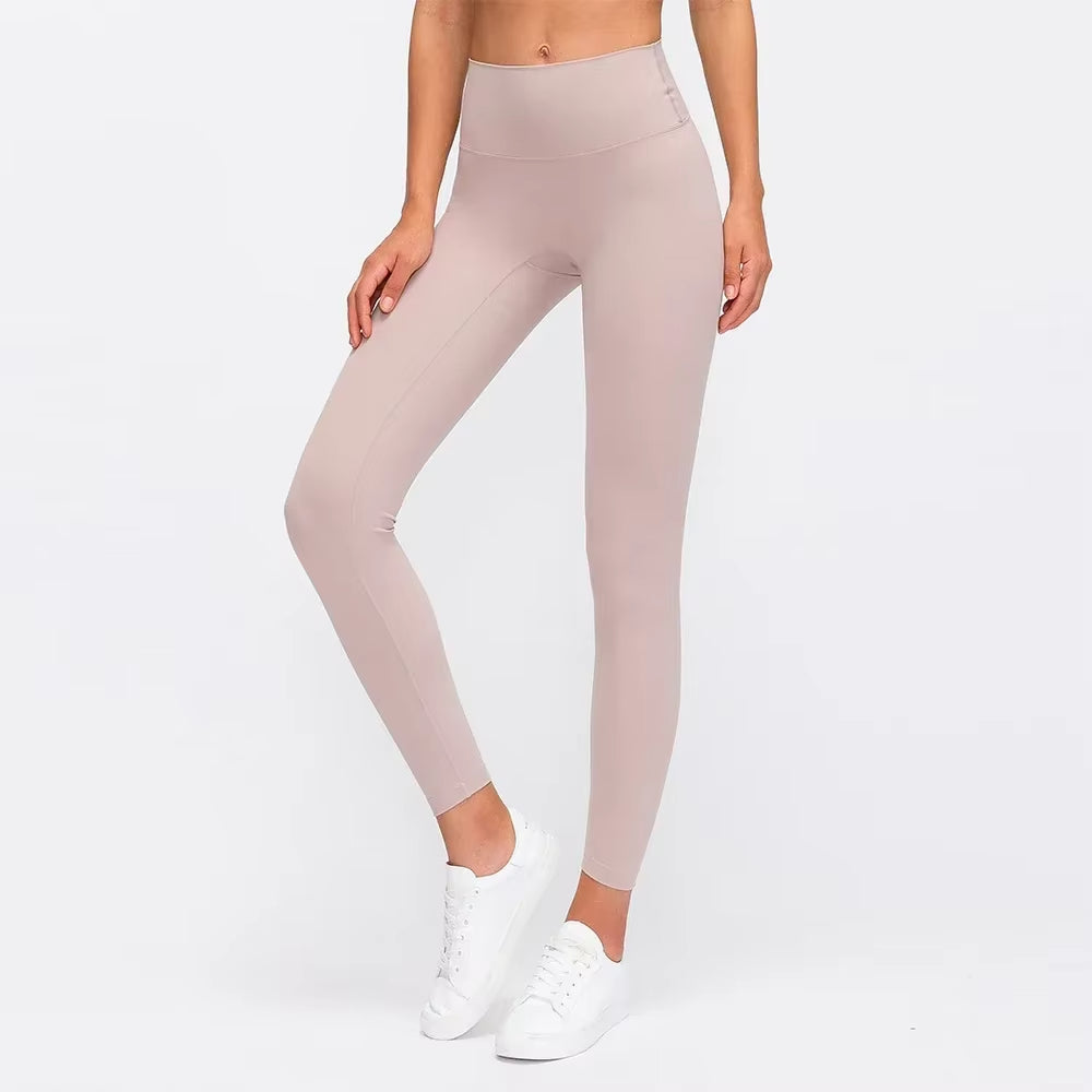 Legging Yoga Rose Élégance & Douceur en Nylon & Spandex