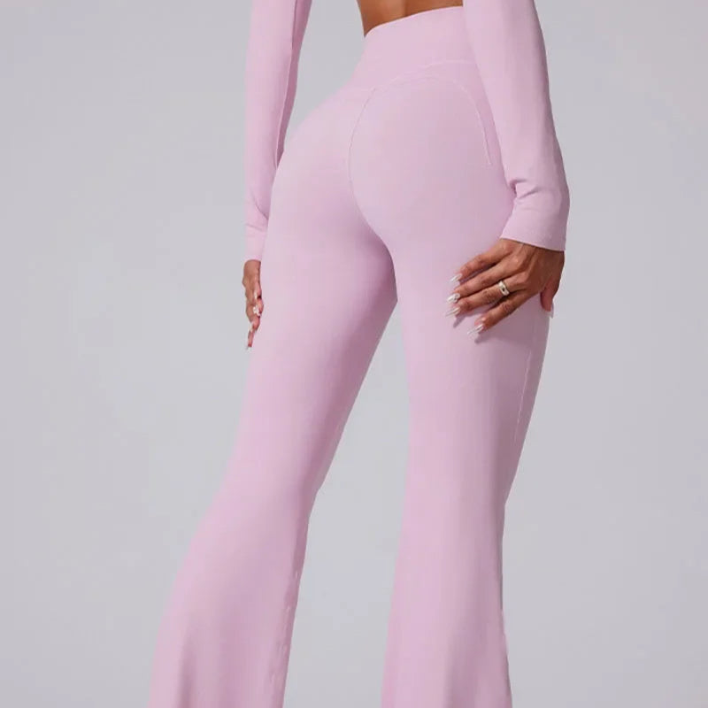 Legging Yoga Taille Haute Coupe Féminine en Nylon & Spandex