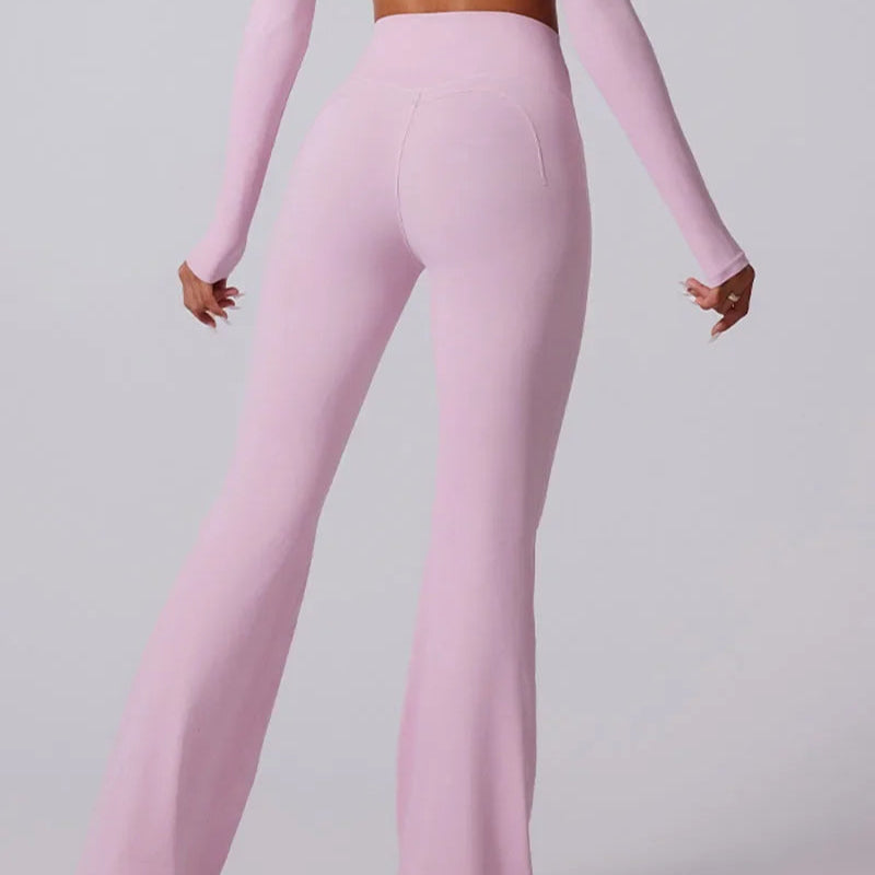Legging Yoga Taille Haute Coupe Féminine en Nylon & Spandex