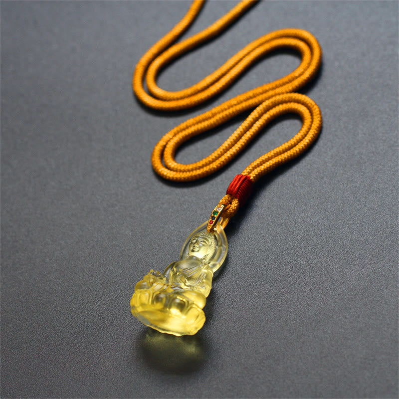 Collier Bouddha en Cristal Liuli Artisanal