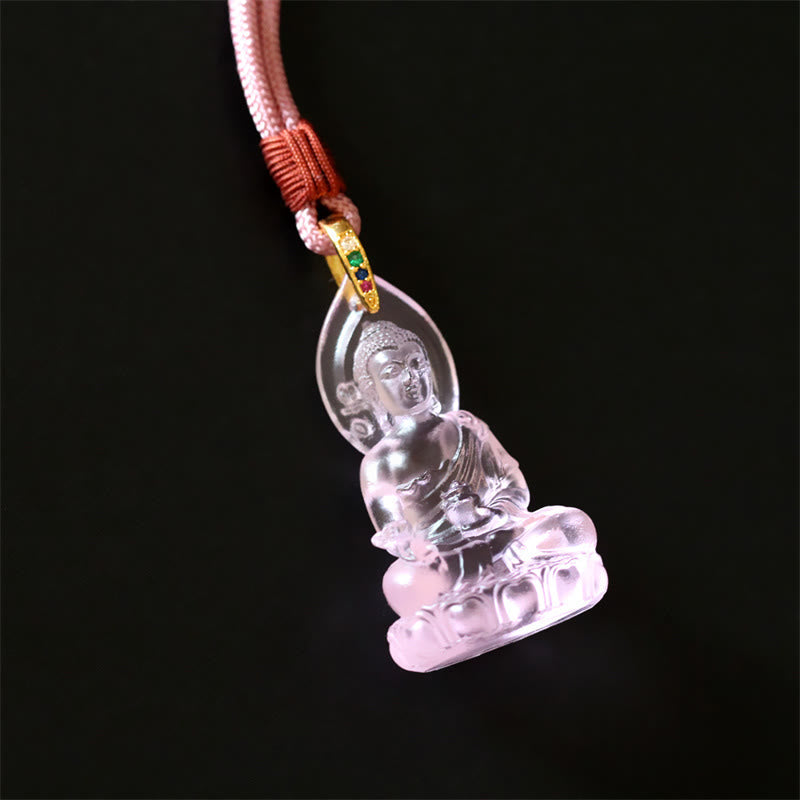 Collier Bouddha en Cristal Liuli Artisanal