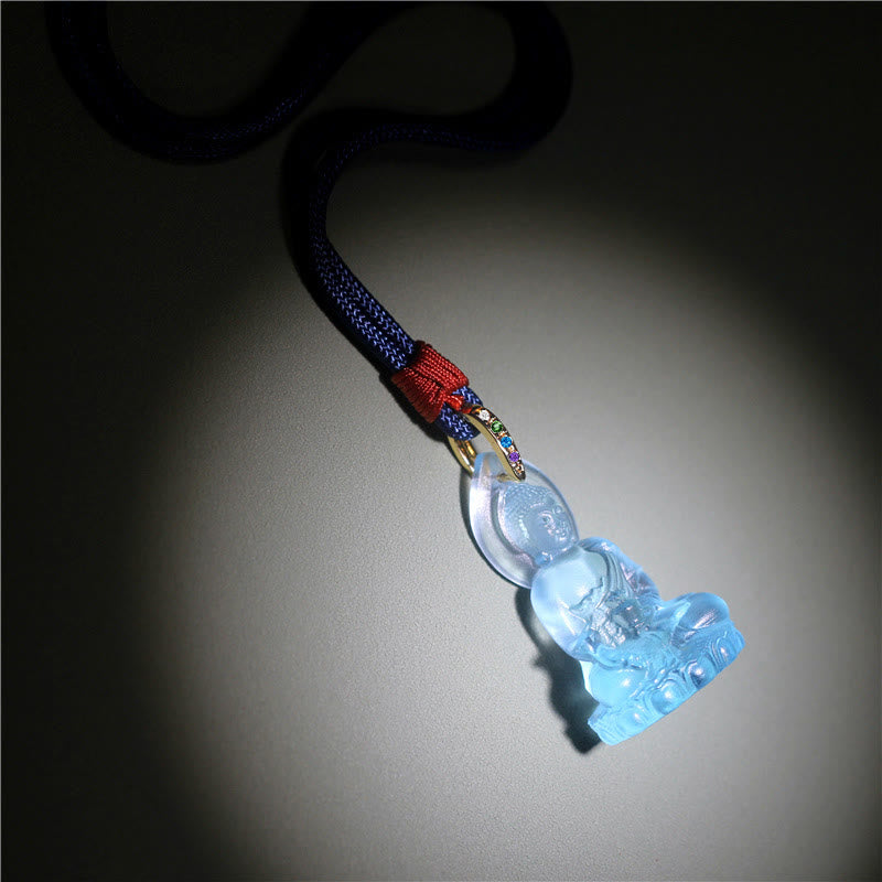 Collier Bouddha en Cristal Liuli Artisanal