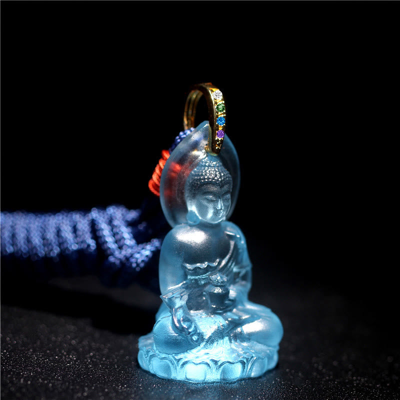 Collier Bouddha en Cristal Liuli Artisanal