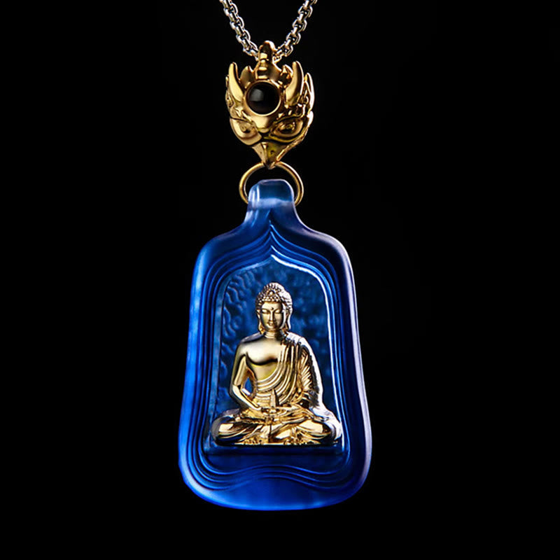 Collier Bouddha Médecine Cristal Liuli 48 mm