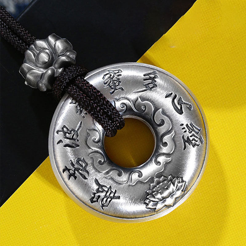 Collier Lotus & Boucle de Paix Argent 999 – Harmonie & Équilibre