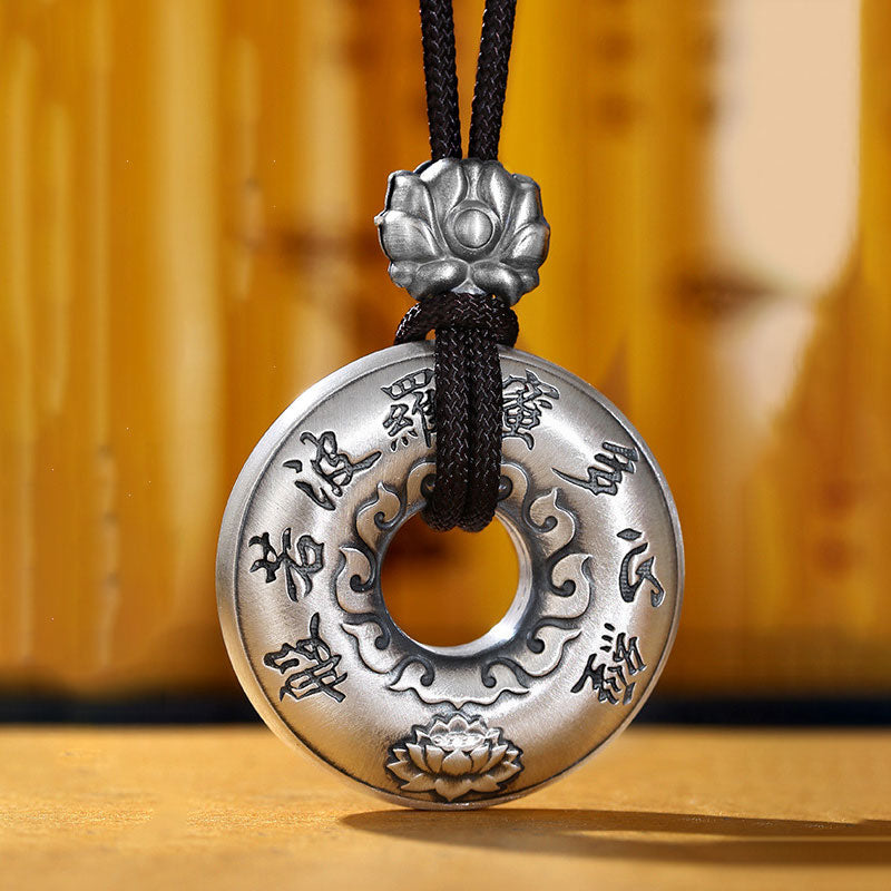 Collier Lotus & Boucle de Paix Argent 999 – Harmonie & Équilibre