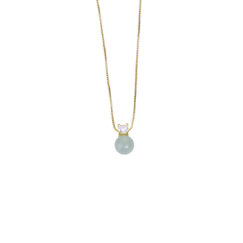 Collier Lucky Bead en Jade Naturel