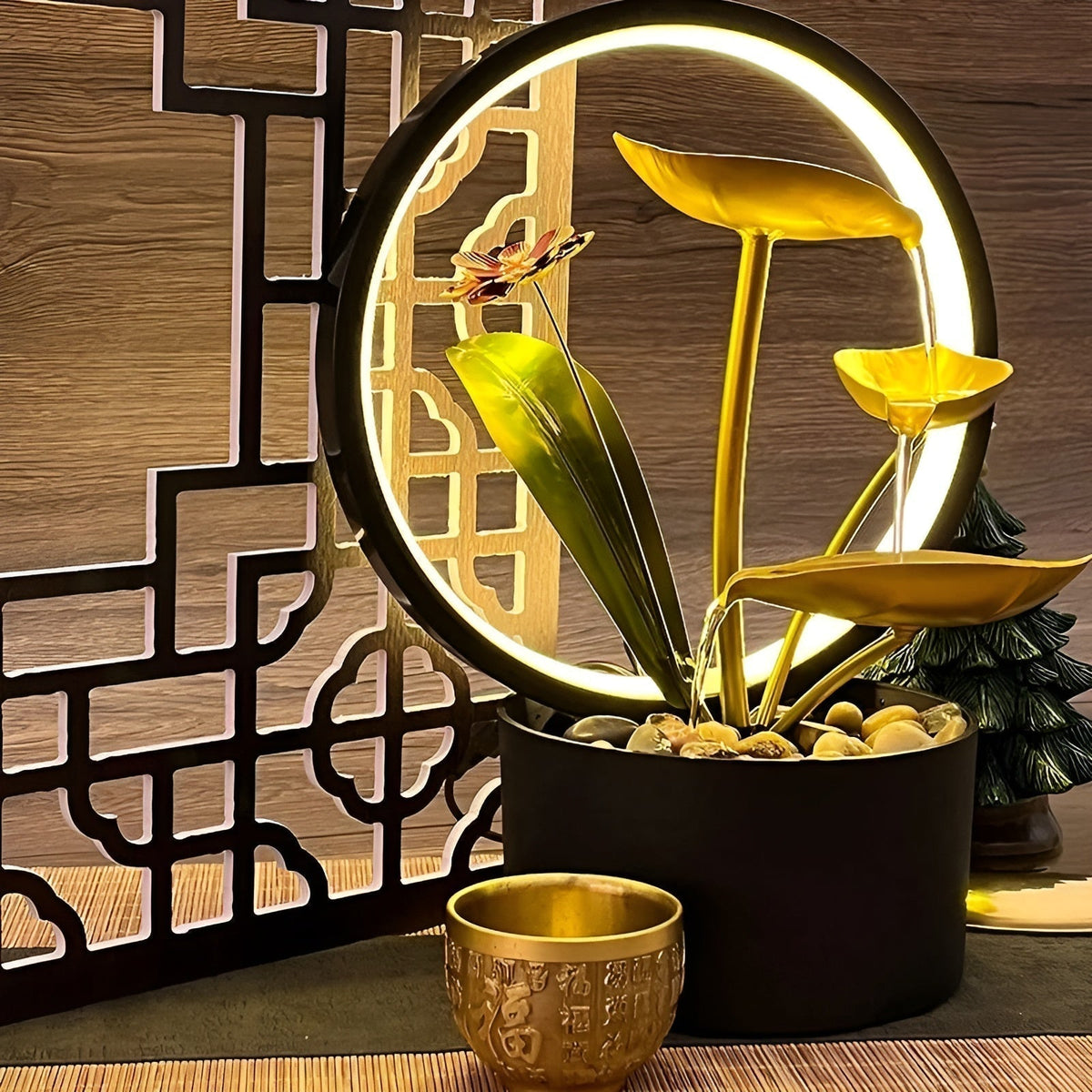 Lampe de Chevet – Éclairage Doux & Fonction Eau Apaisante pour Chambre & Salon