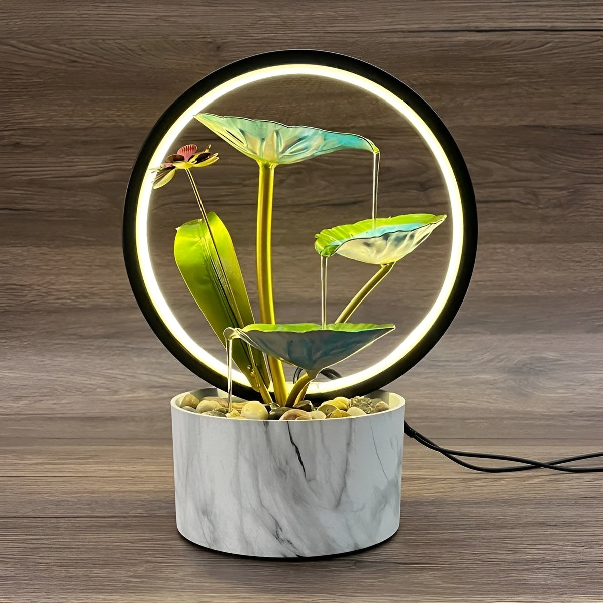 Lampe de Chevet – Éclairage Doux & Fonction Eau Apaisante pour Chambre & Salon