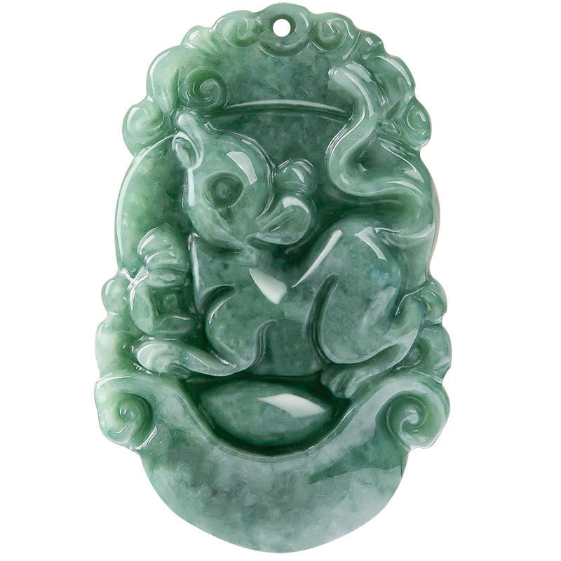 Collier en Jade Naturel Zodiac Chinois (12 Signes)