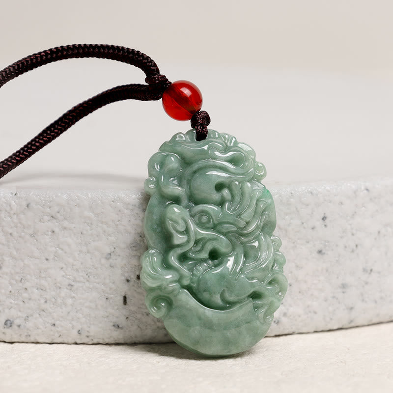 Collier en Jade Naturel Zodiac Chinois (12 Signes)