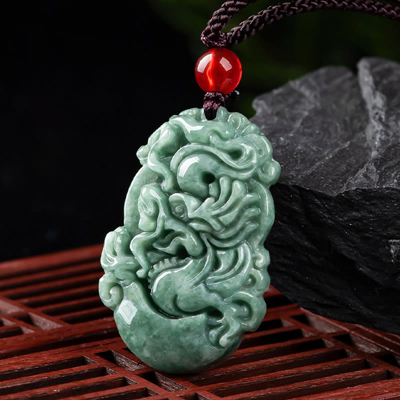 Collier en Jade Naturel Zodiac Chinois (12 Signes)