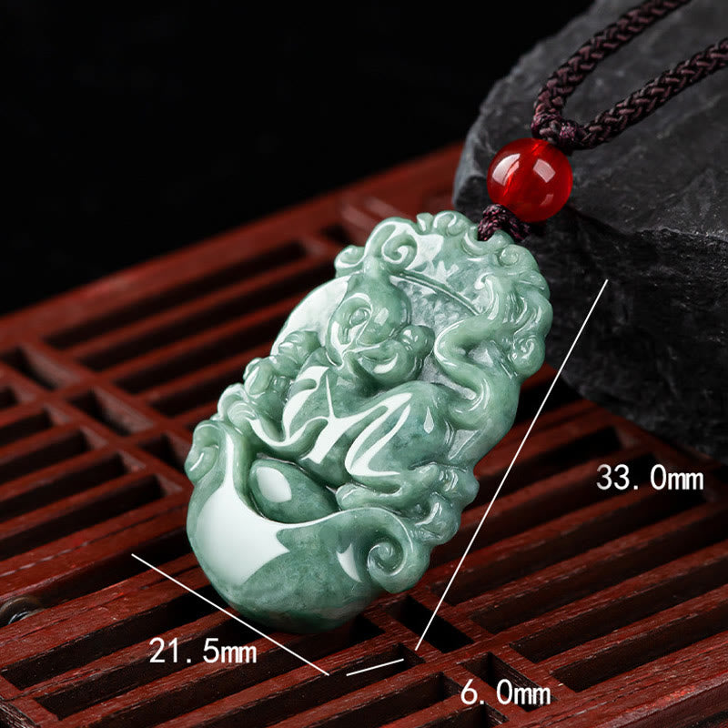 Collier en Jade Naturel Zodiac Chinois (12 Signes)