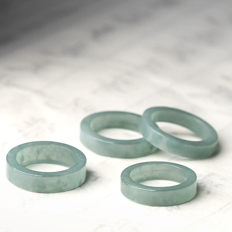 Bague Chance & Prospérité en Jade Naturel – Anneau Symbolique Unisexe
