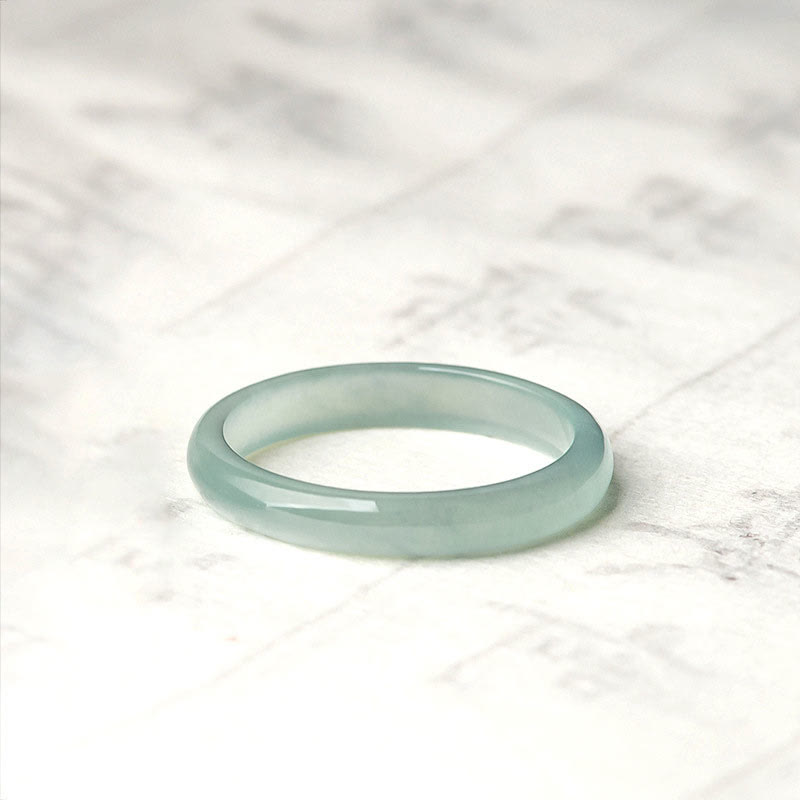 Bague Chance & Prospérité en Jade Naturel – Anneau Symbolique Unisexe