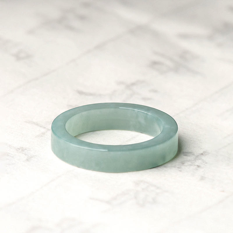 Bague Chance & Prospérité en Jade Naturel – Anneau Symbolique Unisexe