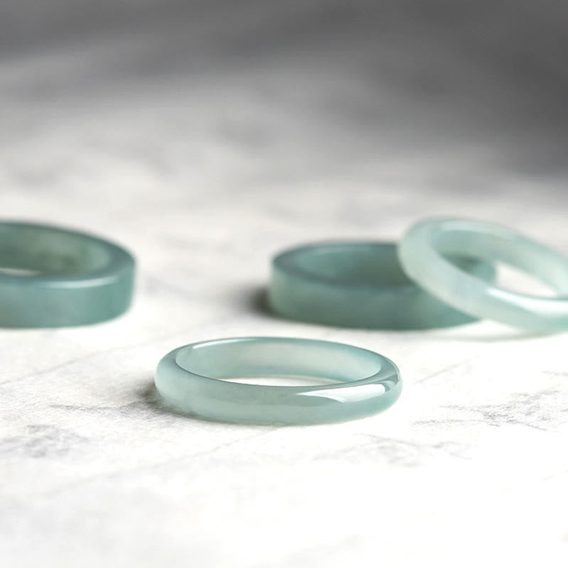 Bague Chance & Prospérité en Jade Naturel – Anneau Symbolique Unisexe