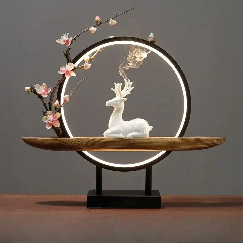 Souffle Sakura · Porte-Encens LED Fleur de Cerisier