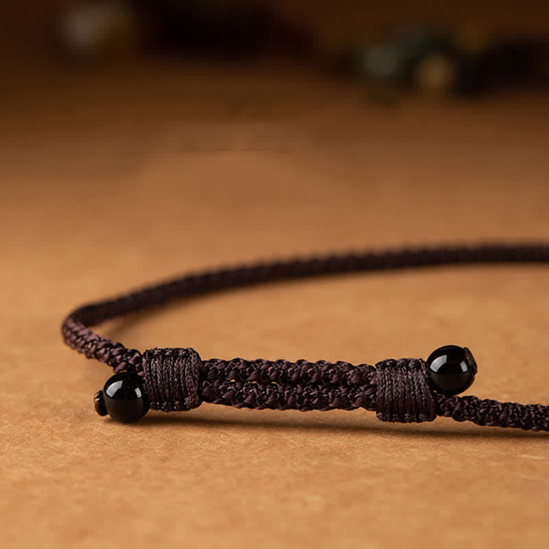 Collier Mantra Om Mani Padme Hum en Cuivre et Graines de Bodhi