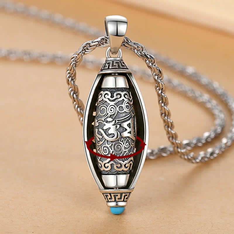 Collier Rotatif Om Mani Padme Hum en Cuivre