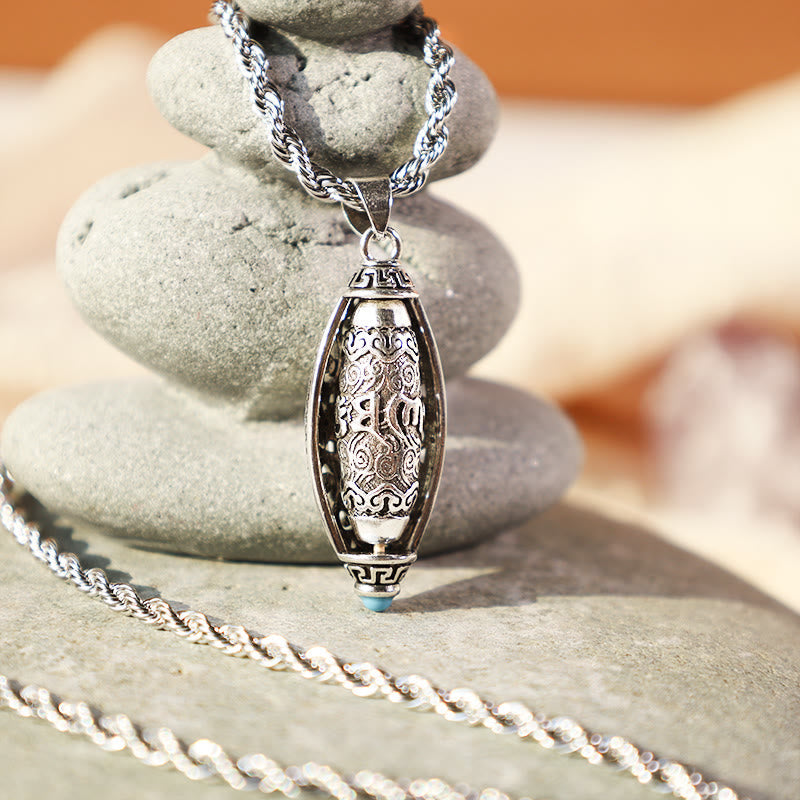 Collier Rotatif Om Mani Padme Hum en Cuivre