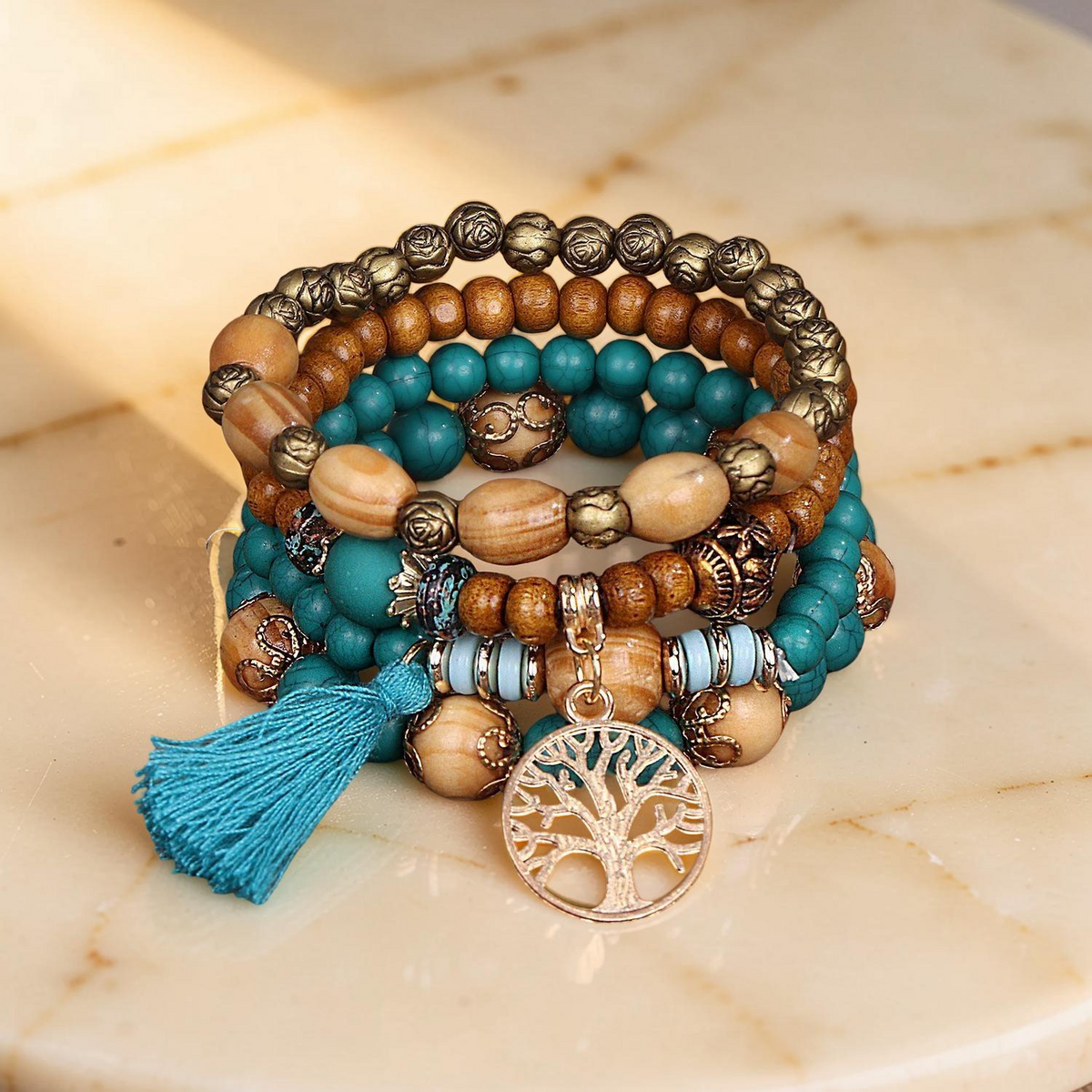 Bracelet Arbre de Vie - Abondance, Bois