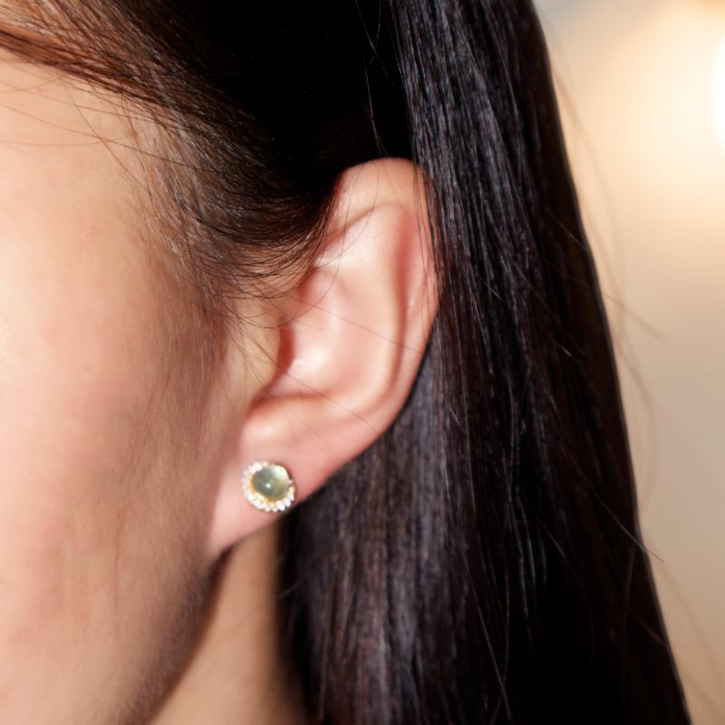 Boucles d'oreilles Aigue marine – Éclat Céleste, Argent Plaqué Or