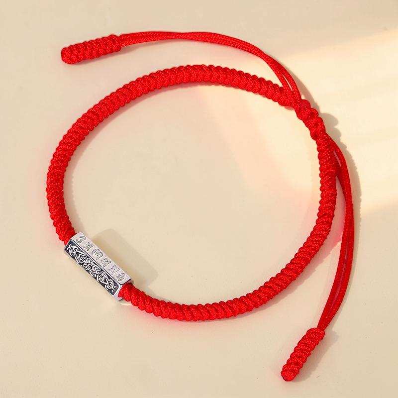 Bracelet Six Mantras Fil Rouge – Harmonie et Créativité