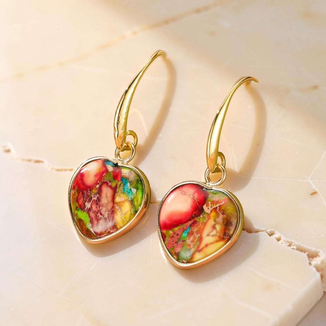 Boucles d’Oreilles Jaspe – Éclat Vital