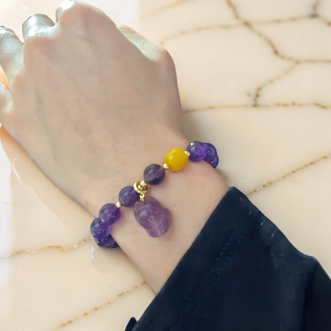 Bracelet Améthyste – Renardeau