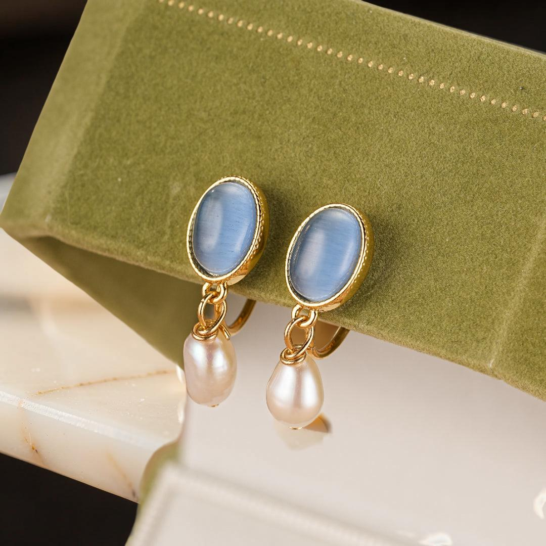 Boucles d’Oreilles Perle – Lueur d’Aurore