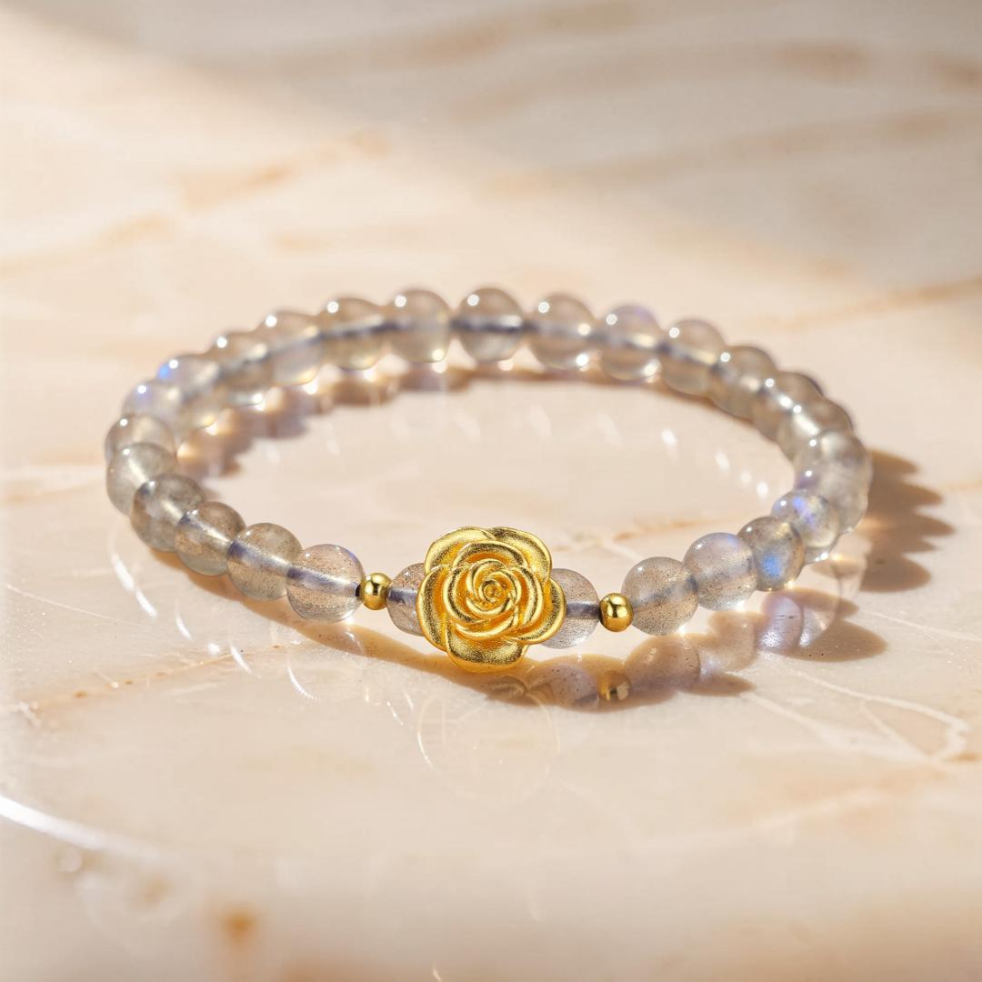 Bracelet Labradorite – Rose Doré