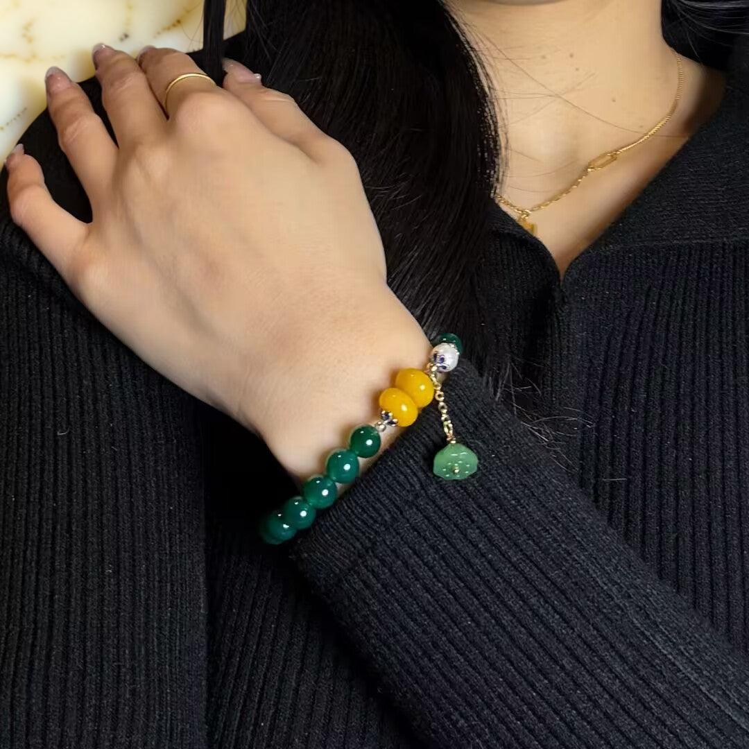 Bracelet Agate et Lotus – Forestière