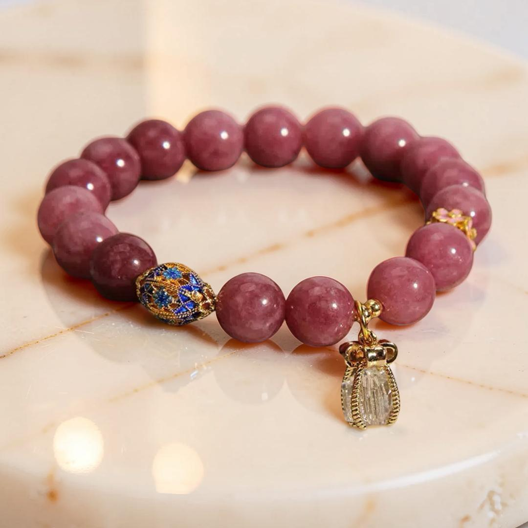 Bracelet Tourmaline Rose et Cristal de Roche – Éveil du Cœur