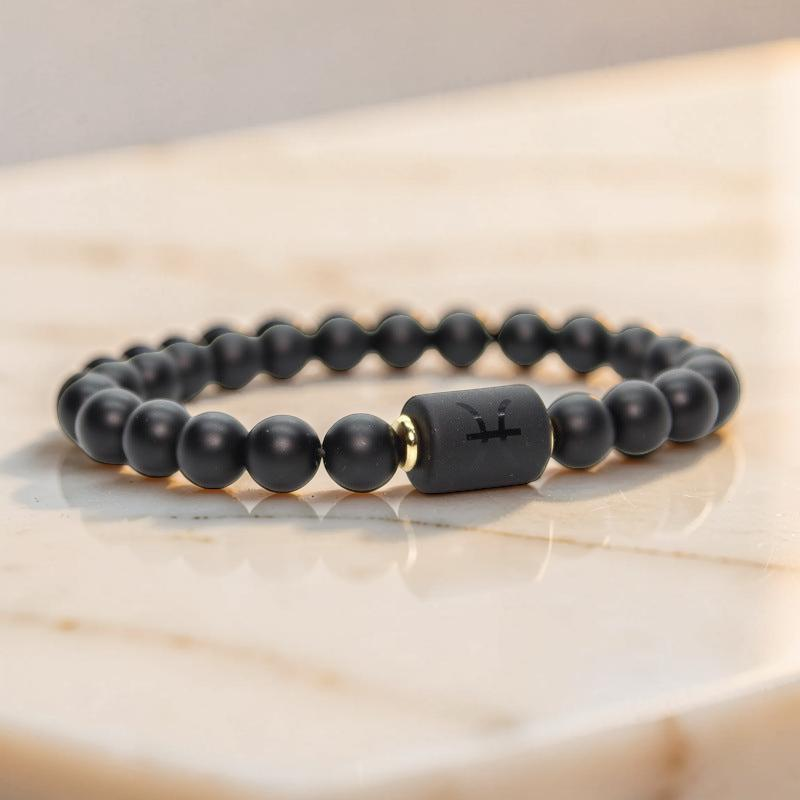 Bracelet Signe Astrologique en Onyx – Protection Astrale