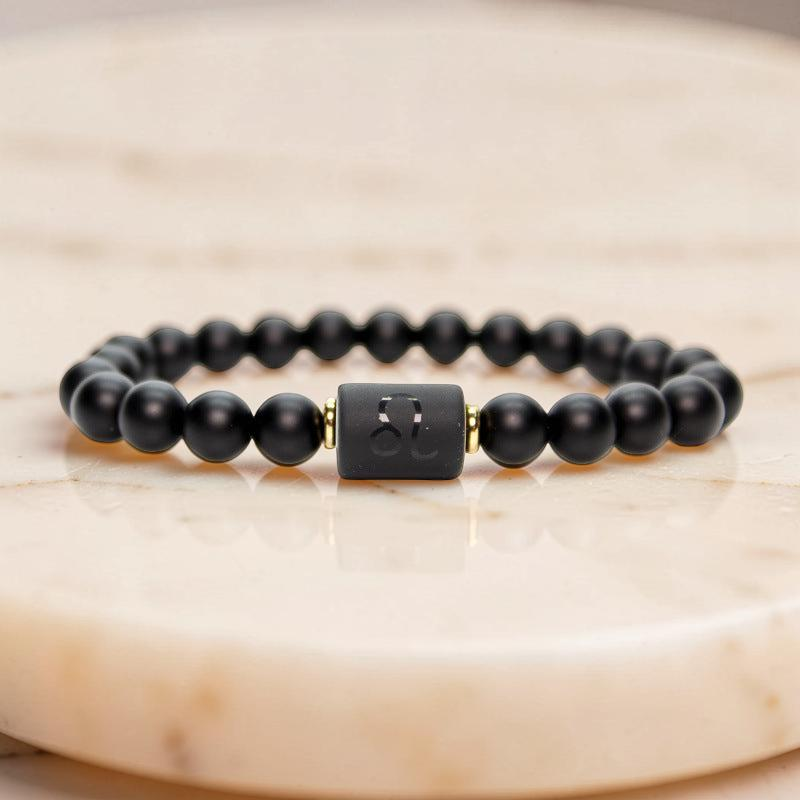 Bracelet Signe Astrologique en Onyx – Protection Astrale