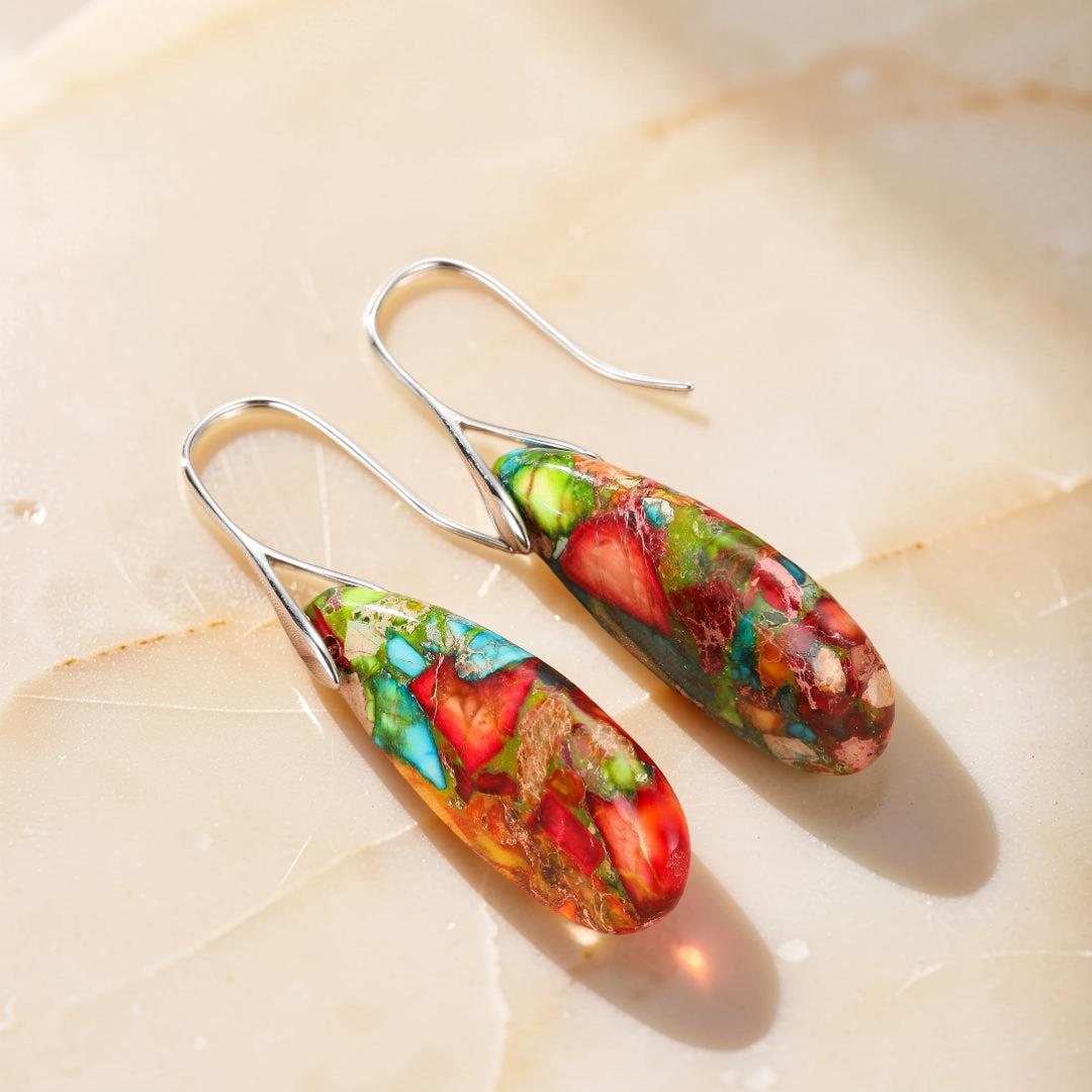 Boucles d’Oreilles Jaspe – Essence Sauvage
