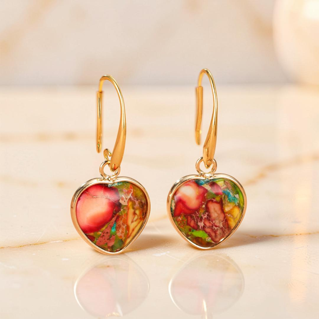 Boucles d’Oreilles Jaspe – Éclat Vital