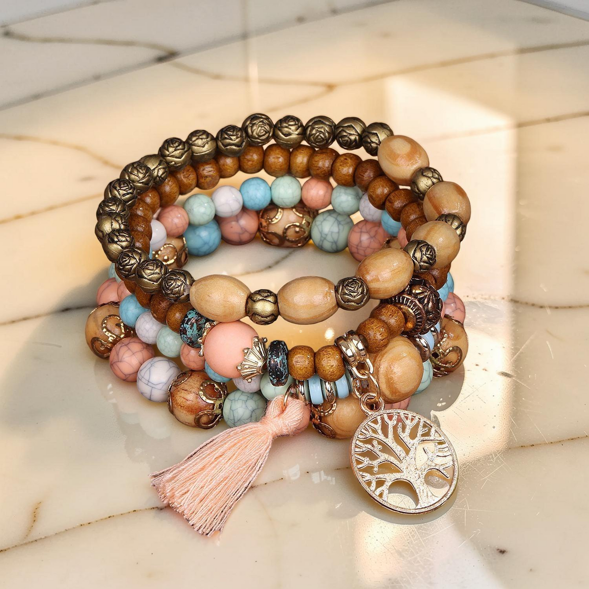 Bracelet Arbre de Vie - Abondance, Bois