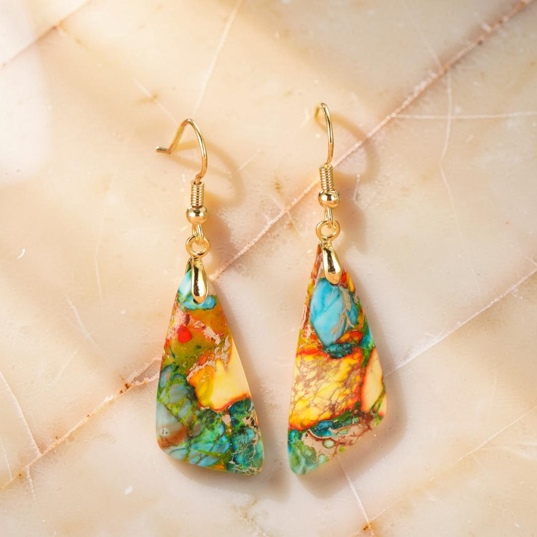 Boucles d’Oreilles Jaspe – Création Divine