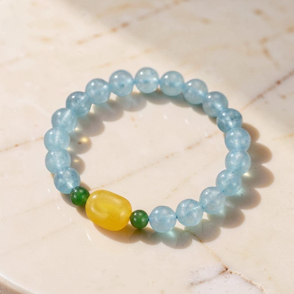 Bracelet Aigue Marine – Douce Vague