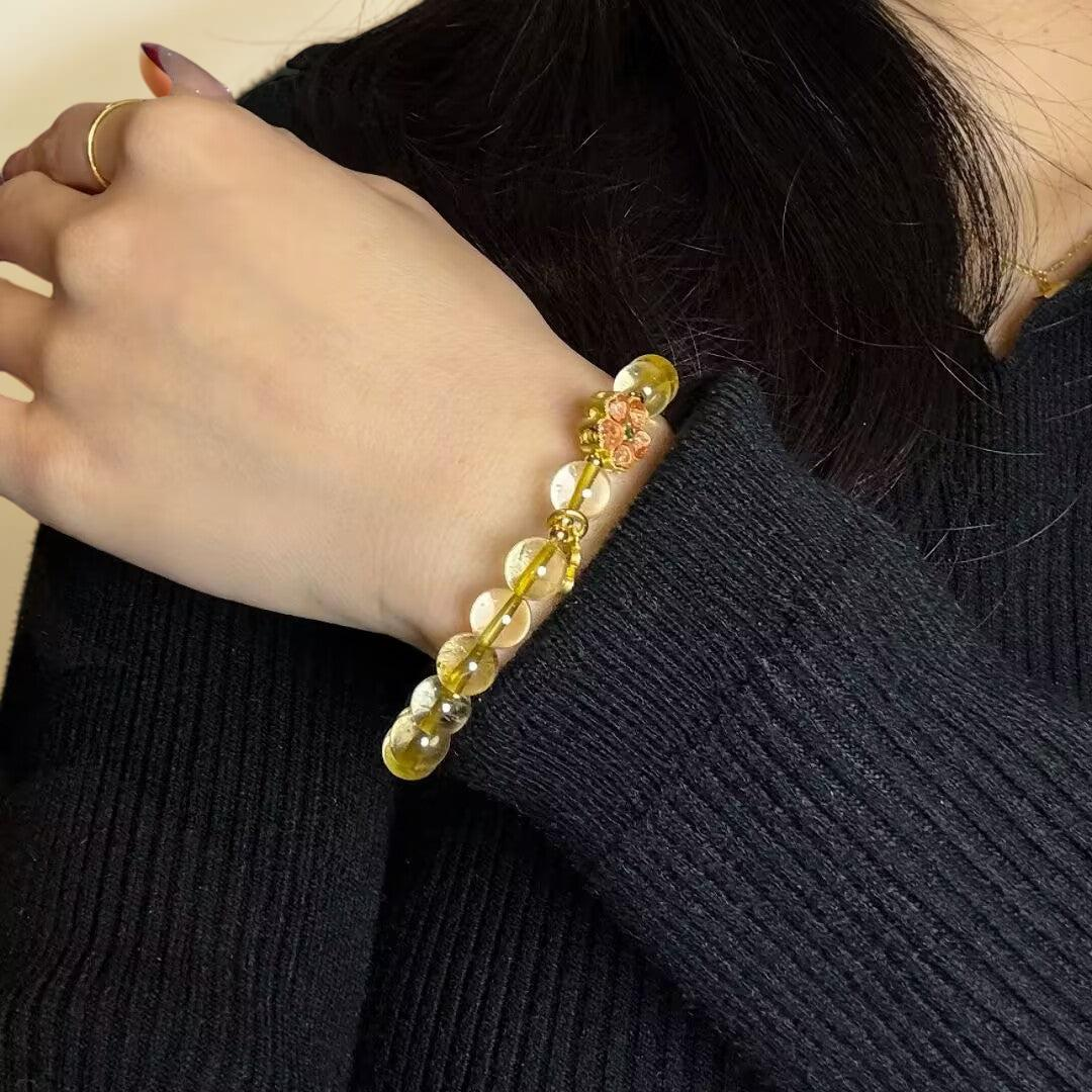 Bracelet Citrine – Fleur de Tiaré