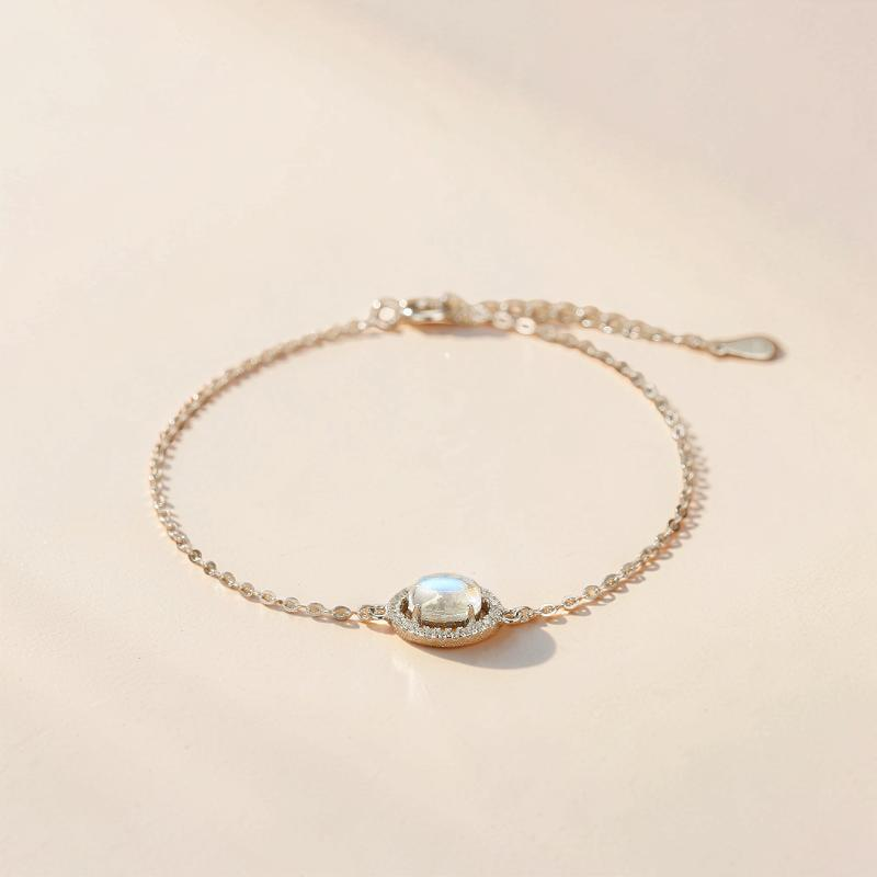 Bracelet Pierre de Lune – Sérénité Lunaire, Argent 925