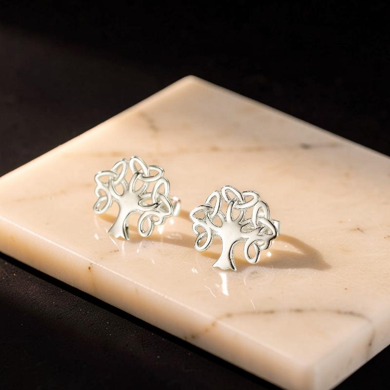 Boucles d'oreilles – Racines Éternelles, Argent 925