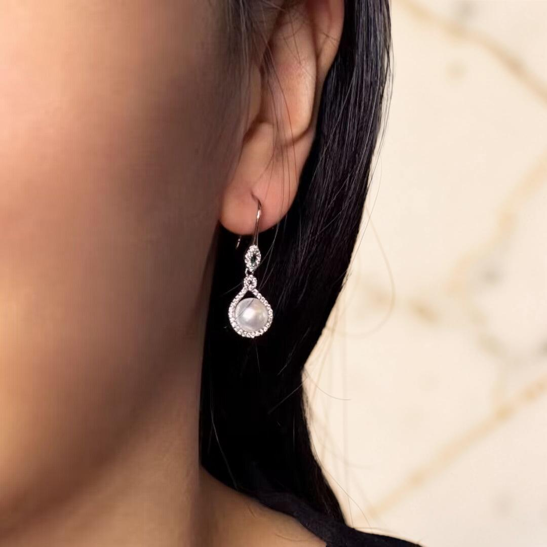 Boucles d’Oreilles Perle – Elegancia, Argent 925