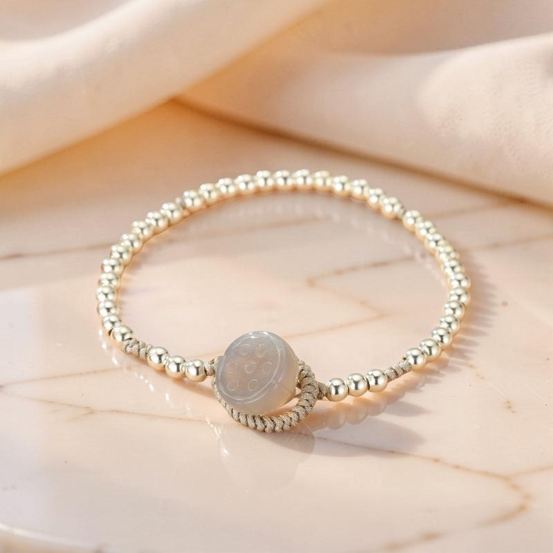 Bracelet Enfant – Graine de Lotus, Argent
