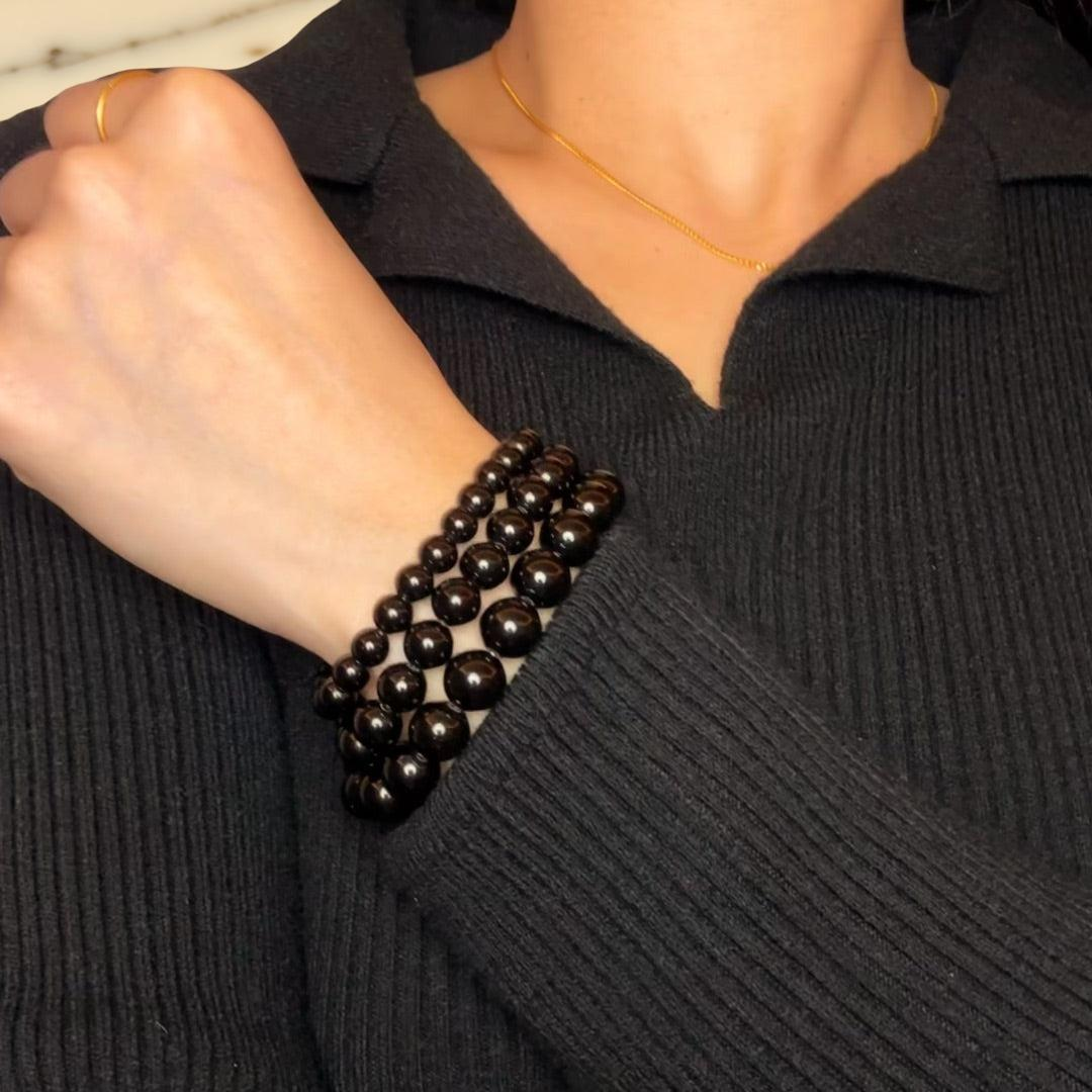 Bracelet Obsidienne – Force Silencieuse